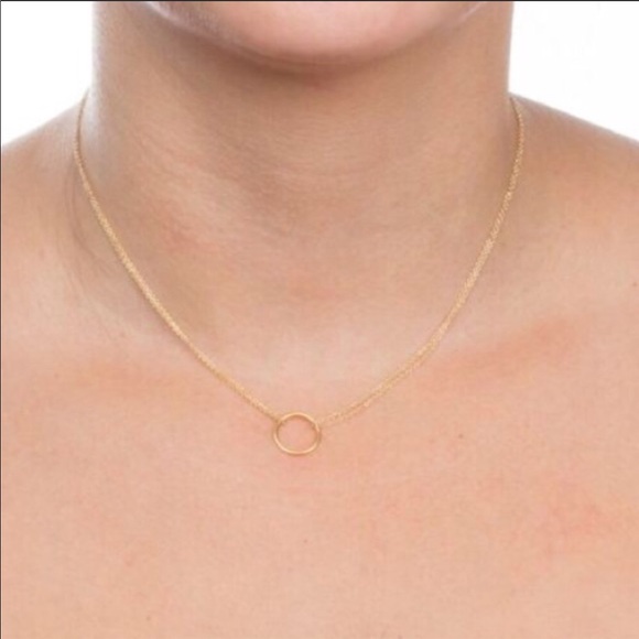 Dainty “Karma” Circle Pendant Necklace - Picture 4 of 4